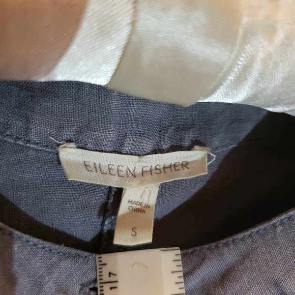 Eileen Fisher Organic Linen Shirt Dress with Belt - Picture 9 of 11